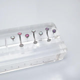 F136 Titanium 14G Opal Petal Belly Button Ring