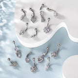 G23 Titanium Belly Rings Barbell Dangle Navel Rings Piercing Jewelry