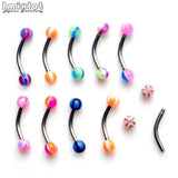 50/100PCS Acrylic Surgical Steel Body Piercing Jewelry Lot Bulk