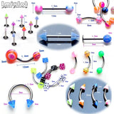 50/100PCS Acrylic Surgical Steel Body Piercing Jewelry Lot Bulk
