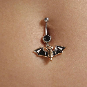 Bat Belly Button Ring Navel Stud Halloween Body Jewelry