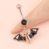 Bat Belly Button Ring Navel Stud Halloween Body Jewelry