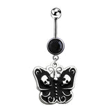 Bat Belly Button Ring Navel Stud Halloween Body Jewelry
