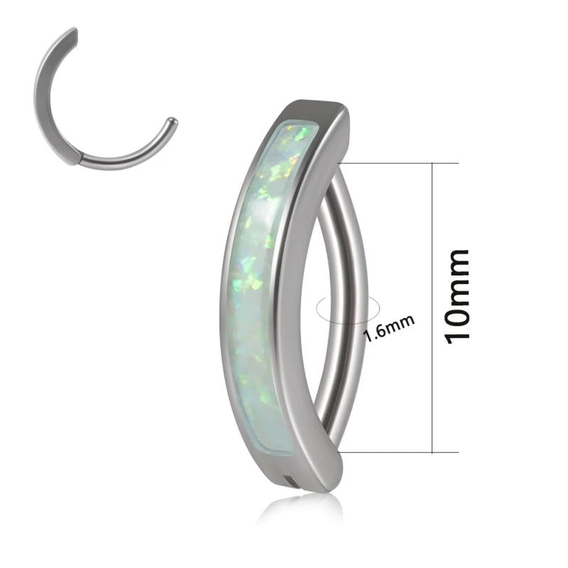 316l Surgical Steel Fire Opal Navel Piercing Belly Button Ring