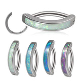 316l Surgical Steel Fire Opal Navel Piercing Belly Button Ring