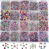 110pc Multicolor Body Piercing Jewellery Mixed Lip Eyebrow Belly Tongue Bar Rin