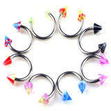 110pc Multicolor Body Piercing Jewellery Mixed Lip Eyebrow Belly Tongue Bar Rin