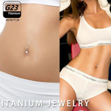 Titanium Belly Piercing Button Rings Earrings 14G Body Jewelry Barbell