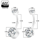 Titanium Belly Piercing Button Rings Earrings 14G Body Jewelry Barbell