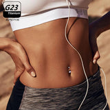 Titanium Belly Piercing Button Rings Earrings 14G Body Jewelry Barbell