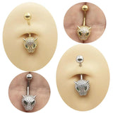 Lion Navel Ring Surgical Steel Belly Piercing