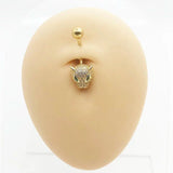 Lion Navel Ring Surgical Steel Belly Piercing
