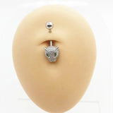 Lion Navel Ring Surgical Steel Belly Piercing