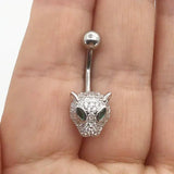 Lion Navel Ring Surgical Steel Belly Piercing