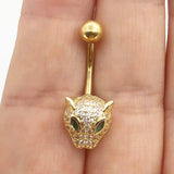 Lion Navel Ring Surgical Steel Belly Piercing