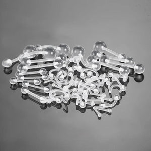 50PCS Transparent Navel Ring Septum Piercing Clip Jewelry