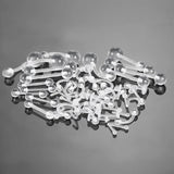 50PCS Transparent Navel Ring Septum Piercing Clip Jewelry
