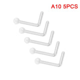 50PCS Transparent Navel Ring Septum Piercing Clip Jewelry