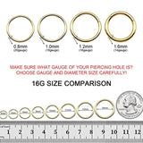 10Pcs G23 Titanium Seamless Nose Ring Hoop 20G 18G 16G Septum Piercing