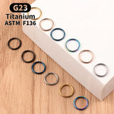 10Pcs G23 Titanium Seamless Nose Ring Hoop 20G 18G 16G Septum Piercing