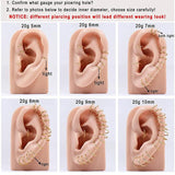 10Pcs G23 Titanium Seamless Nose Ring Hoop 20G 18G 16G Septum Piercing