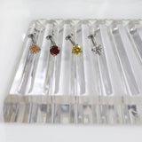 F136 Titanium 3-Claw Zirconium Belly Button Ring