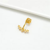 Crystal Belly Button Ring 14G Stainless Steel Navel Piercing Body Jewelry