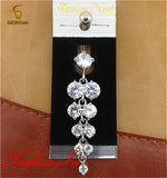 Zircon Grape Belly Button Ring 14G Stainless Steel Navel Piercing Bar