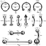 Sterile Body Piercing Kit Nose Septum Lip Tools
