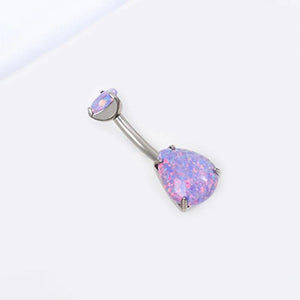 Titanium G23 Opal Triangle Dangle Navel Piercing