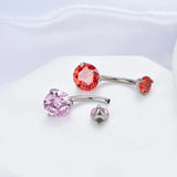 Titanium G23 Opal Triangle Dangle Navel Piercing