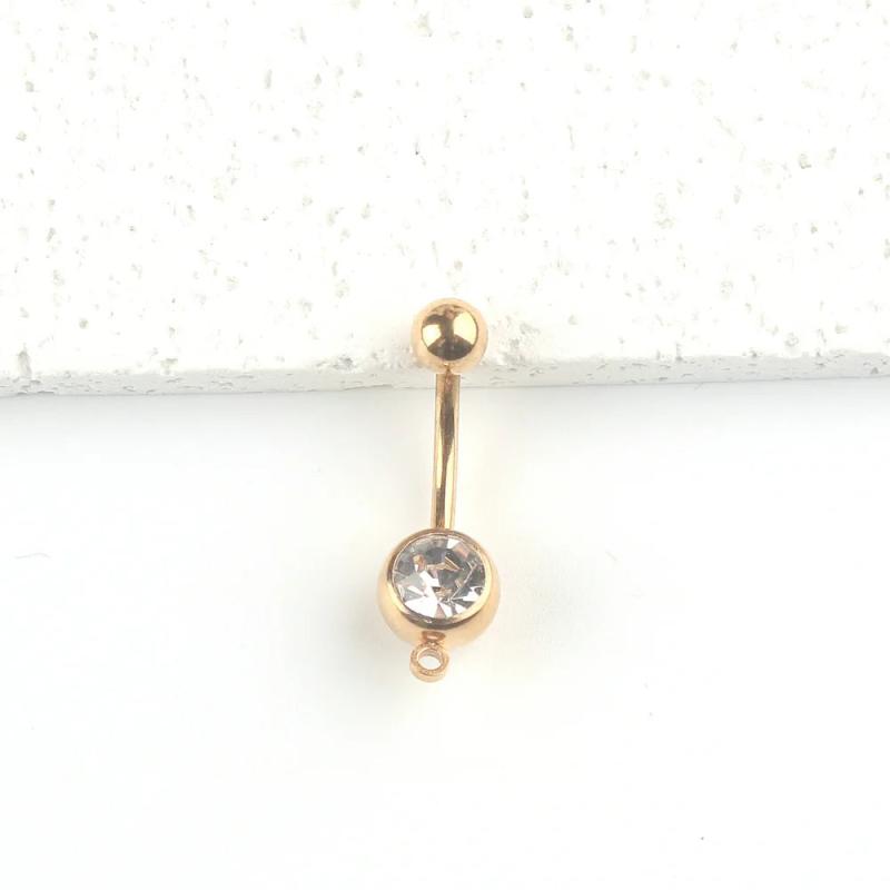 14G Stainless Steel Navel Ring DIY Body Jewelry Belly Piercing Accessories