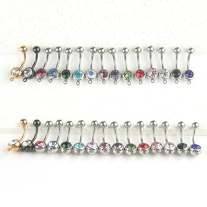 14G Stainless Steel Navel Ring DIY Body Jewelry Belly Piercing Accessories