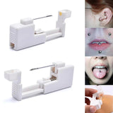 Body Piercing Gun Set Sterilized Safety Nipple Tongue Navel L