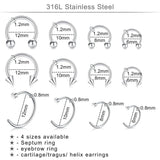 75PCS Mixed-size Piercing Kit, Needles for Ear Nose Lip Nipp