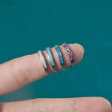 Opal Navel Ring Stainless Steel Belly Button Piercing