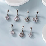 1.6x10mm Heart Dangle Belly Ring Stainless Steel Sexy Body Jewelry