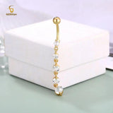 Crystal Zircon Dangle Belly Button Rings Surgical Steel Navel Piercing