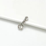 Dangly Belly Button Ring 10mm Surgical Steel Barbell Zircon Gem Navel Earring