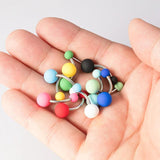 Colorful Navel Ring Belly Button Rings Stud Women Body Jewelry 14G