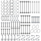 100PCS Stainless Steel Body Piercing Jewelry Set