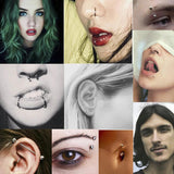 100PCS Stainless Steel Body Piercing Jewelry Set