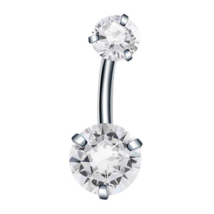 10Pcs Surgical Steel Crystal Belly Button Rings 14G Navel Piercings