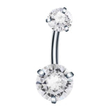 10Pcs Surgical Steel Crystal Belly Button Rings 14G Navel Piercings