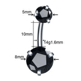 10Pcs Surgical Steel Crystal Belly Button Rings 14G Navel Piercings