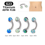 G23 Titanium Opal Navel Piercing