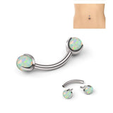 G23 Titanium Opal Navel Piercing