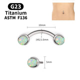 G23 Titanium Opal Navel Piercing