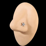 20G Zircon Nose Piercing Studs Stainless Steel Moon Butterfly Septum Piercing