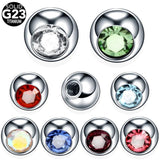 10Pcs G23 Titanium Spare Balls 16G 14G Body Jewelry